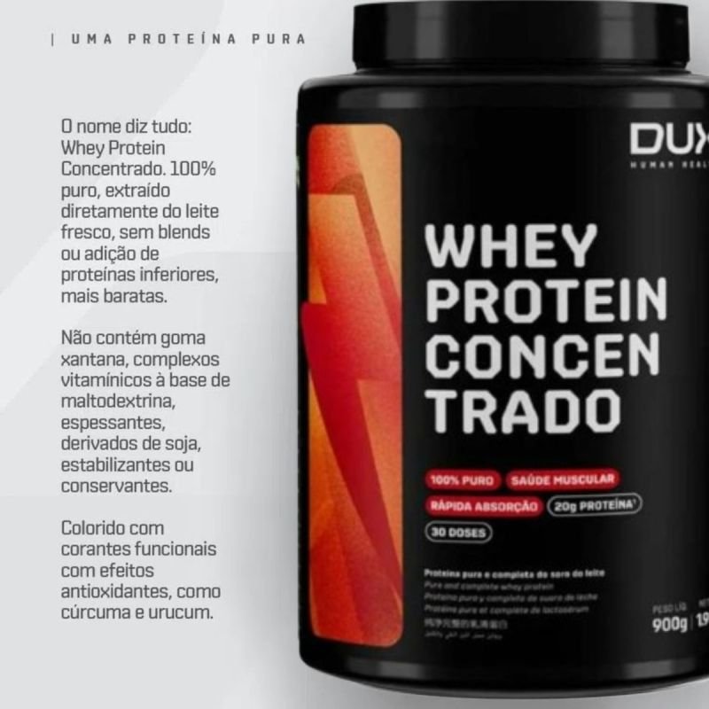 Whey Protein Concentrado sabor Doce de Leite 450g Dux Nutrition
