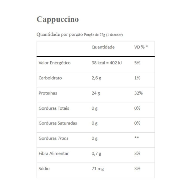 WHEY PROTEIN ISOLADO DUX 900G CAPPUCINNO