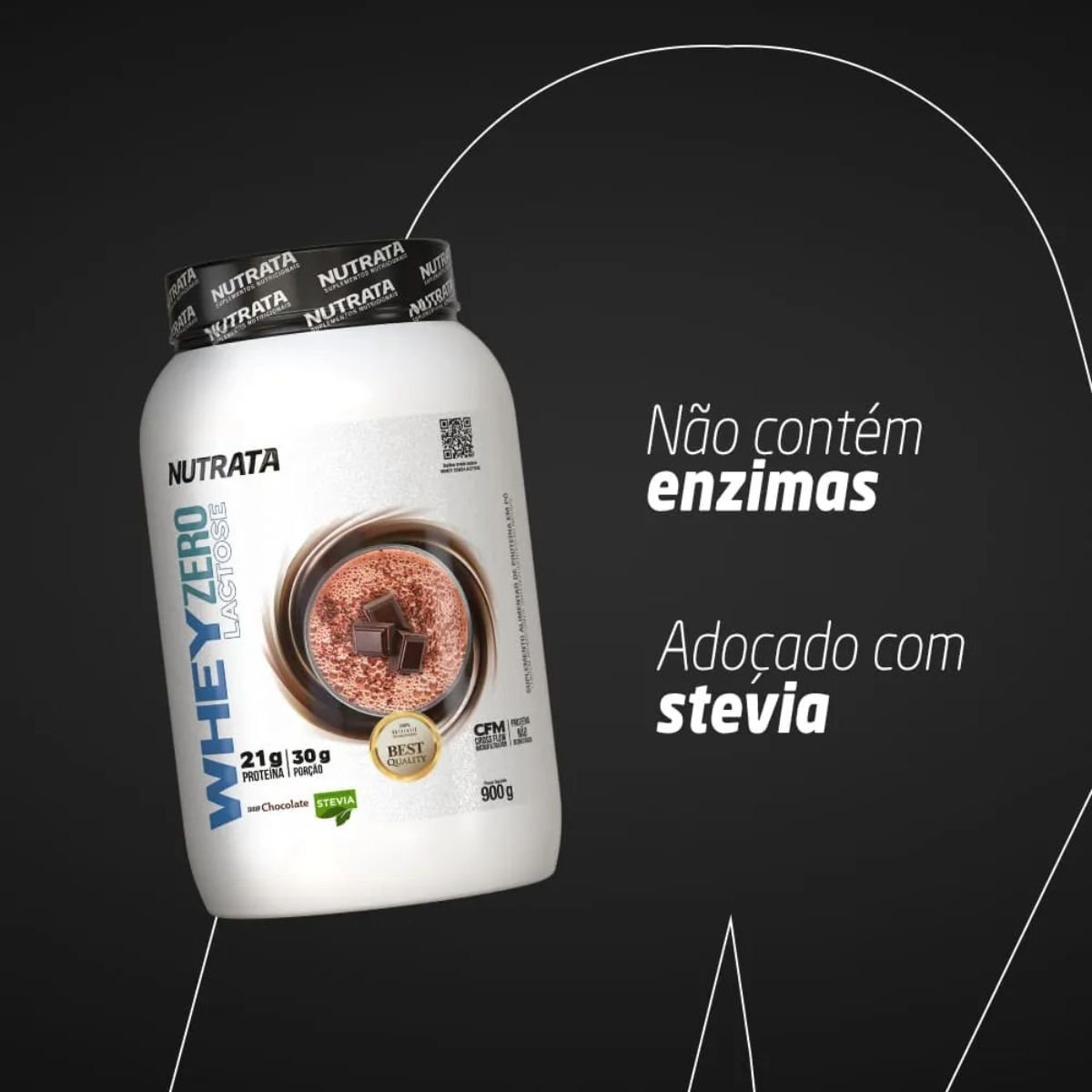 Whey Zero Lactose sabor Chocolate 900g Nutrata