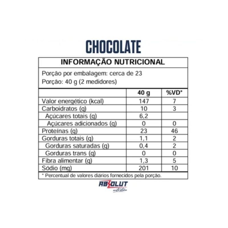 Whey High Protein sabor Chocolate 900g Absolut Nutrition