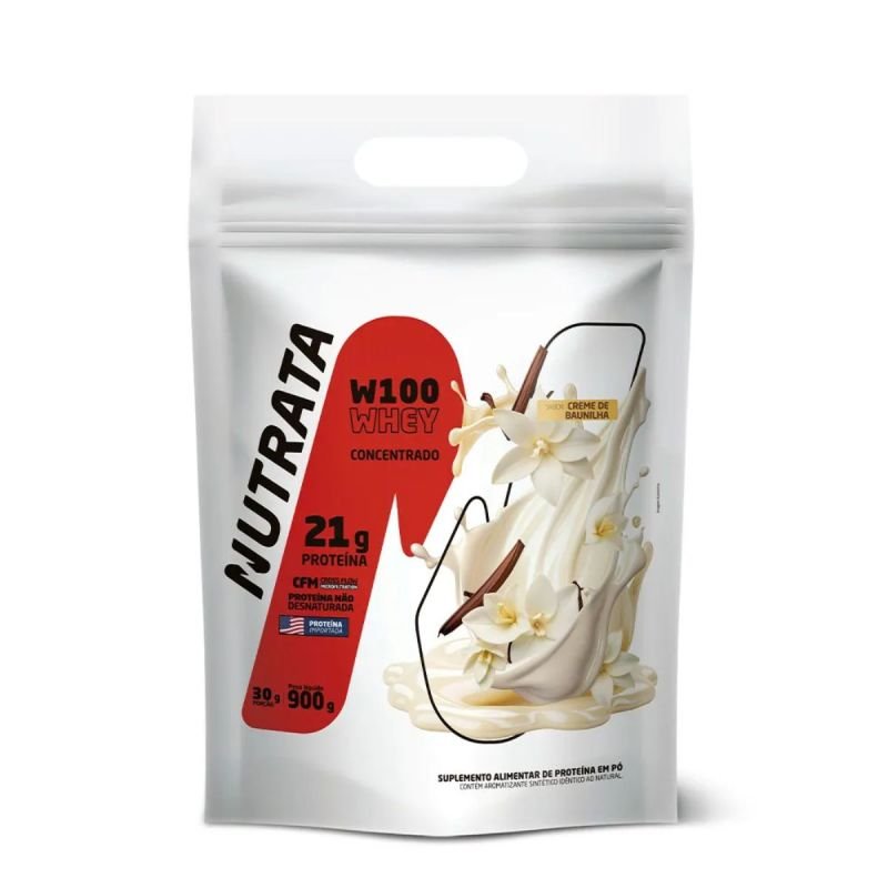 WHEY 100% BAUNILHA 900GR REFIL - NUTRATA