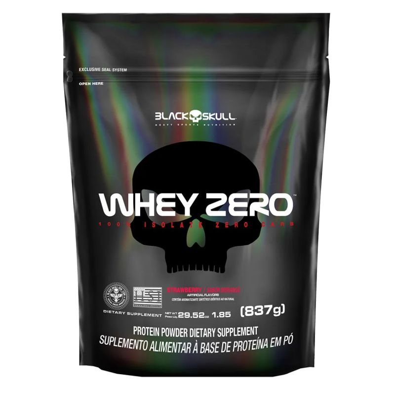REFIL WHEY ZERO BLACK SKULL STRAWBERRY - 837G